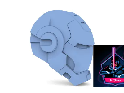 IRON MAN WAR MACHINE HELMET READY TO 3D PRINT 3D model