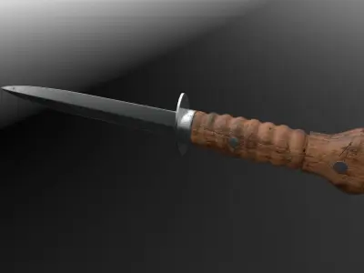 Dutch 1917 Model Storm Dolk Low-poly 3D model