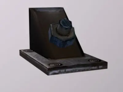 Crane Pillar Support Low-poly 3D model