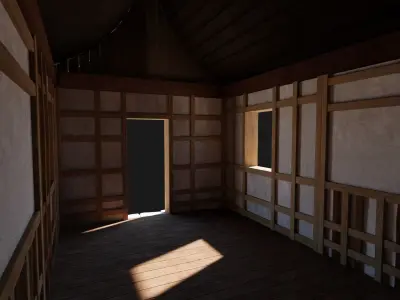 Feudal House 1 Free low-poly 3D model