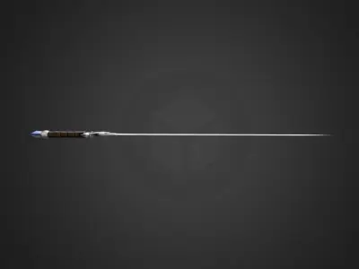 Fantasy Medieval Sword with Cristal 3D model
