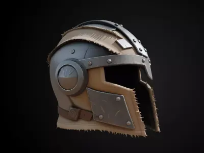 Stylized Desert Rebel Warrior Helmet - Wasteland Rebel 3D print model