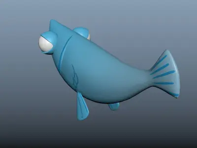 Fish Stylized Low-poly 3D model