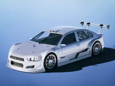 Mitsubishi Lancer Touring Race 2018 Low-poly 3D model