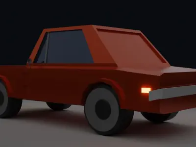 Ultra Low poly car Free low-poly 3D model