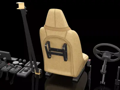 Car Interior Elements Asset PBR 3D model