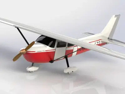 Cessna 172 3D Model Free 3D print model