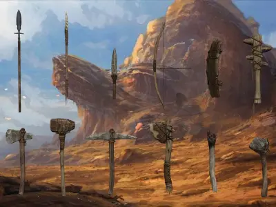 Barbarian Weapon Pack 3D model