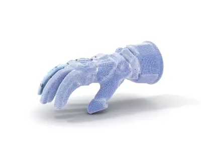 Futuristic Robotic Arm Model Pack with LED Accents Low-poly 3D model