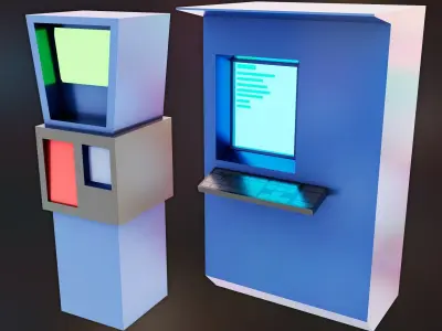 Cyberpunk prop Pack Low poly  Low-poly 3D model