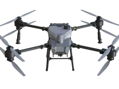 DJI AGRAS T50 agricultural drone Low-poly 3D model