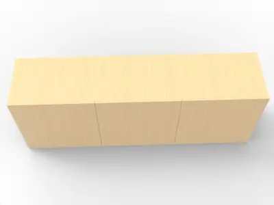 Modern Chest of Drawer Low-poly 3D model