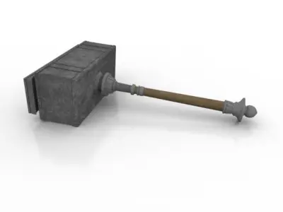 Huge Hammer Low-poly 3D model