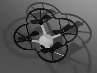 City Drone Low-poly 3D model