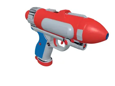 Retro SciFi Raygun Blaster 3D model
