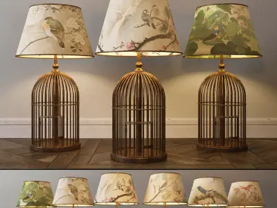 Bird cage lamp 3D model