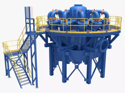 hidrociclones02 machine with stairs and ladders 3D model