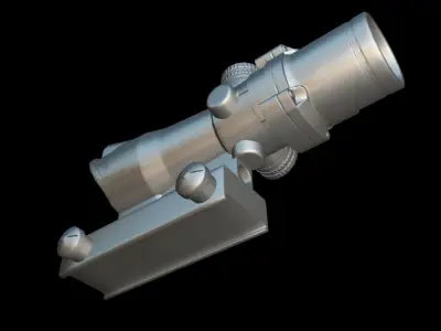 ACOG 4x32 Gun parts Low-poly 3D model