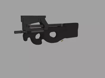 FN P90 Low-poly 3D model