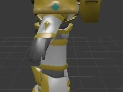 Galactic Paladin Commander Low-poly 3D model