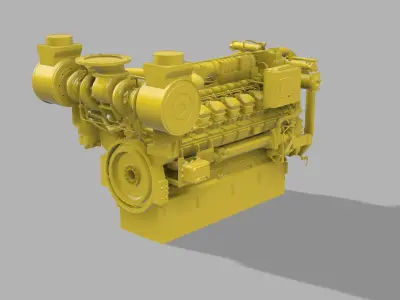 Diesel engine 3516B CAT 3D print model