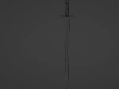 Arming Sword Low-poly 3D model buy