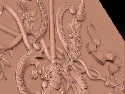 3D FLORAL DESIGN  Free 3D model