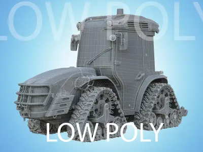 MACH 4 Tractor -  Low Poly Low-poly 3D model