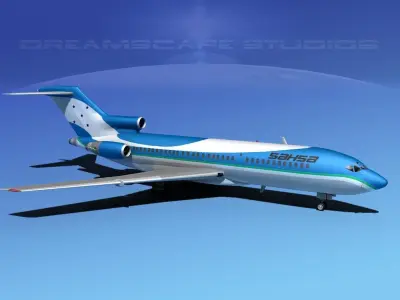 Boeing 727-100 SAHSA 3D model