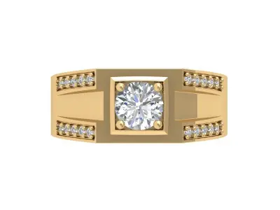 Solitaire Engagement Ring 3D print model 106