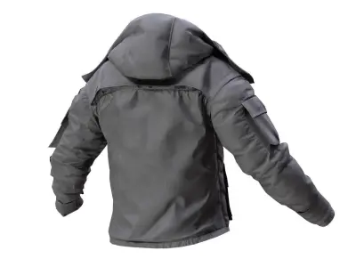 Military Jacket 8 - All MH Bodies - UE5 Skeletons - Rigged Low-poly 3D model