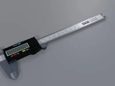 Digital caliper PBR Low-poly 3D model