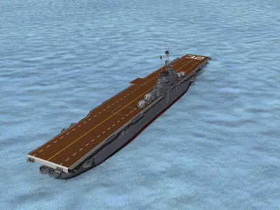 Ticonderoga Class Carrier CV-32 USS Leyte 3D model