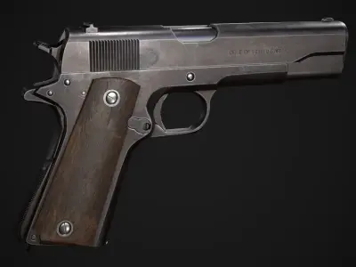 Colt M1911A1 Low-poly 3D model