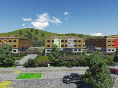 Commercial Building Low-poly 3D model purchase