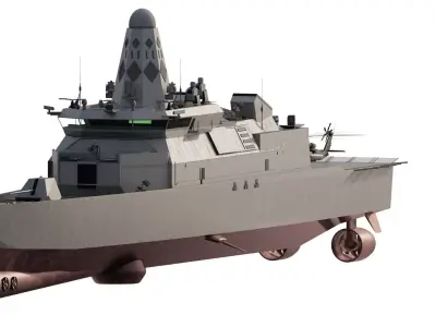 SHIP BASED ON Mogami-class frigate 3D model
