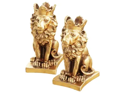 Lion with a crown on his head 3D model purchase