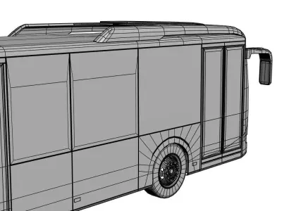 City articulated bus  3D model