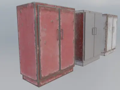 Electric Cabinet Low-poly 3D model purchase