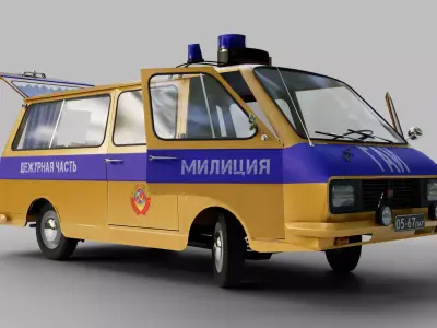 RAF-2203 police Low-poly 3D model
