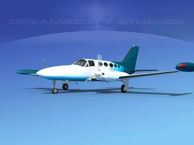 Cessna 414 Chancellor V11 3D model