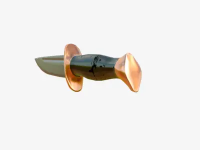  knife old  Low-poly 3D model