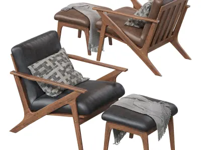 Baxton Studio Bianca Mid-Century  3D model