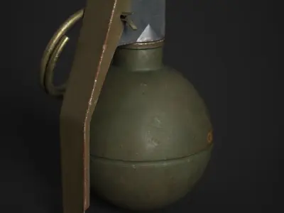 M67 Grenade Low-poly 3D model get