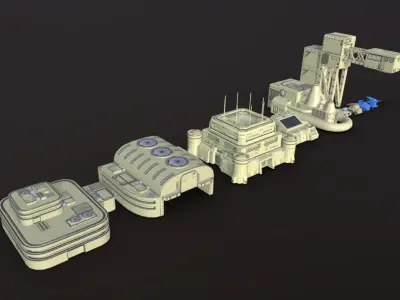 Military pack Low-poly 3D model purchase