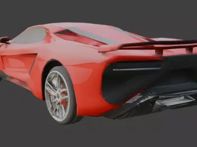 sport car low poly Low-poly 3D model