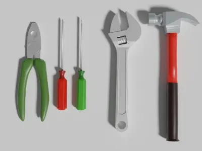 Blender Tool Model Pack Low-poly 3D model