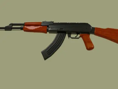 AK-47 Rifle  gun 3D model