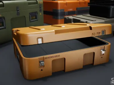 Military Cases Package Low-poly 3D model