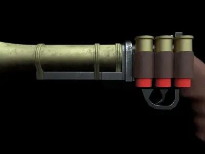 GAME READY - GUN Low-poly 3D model